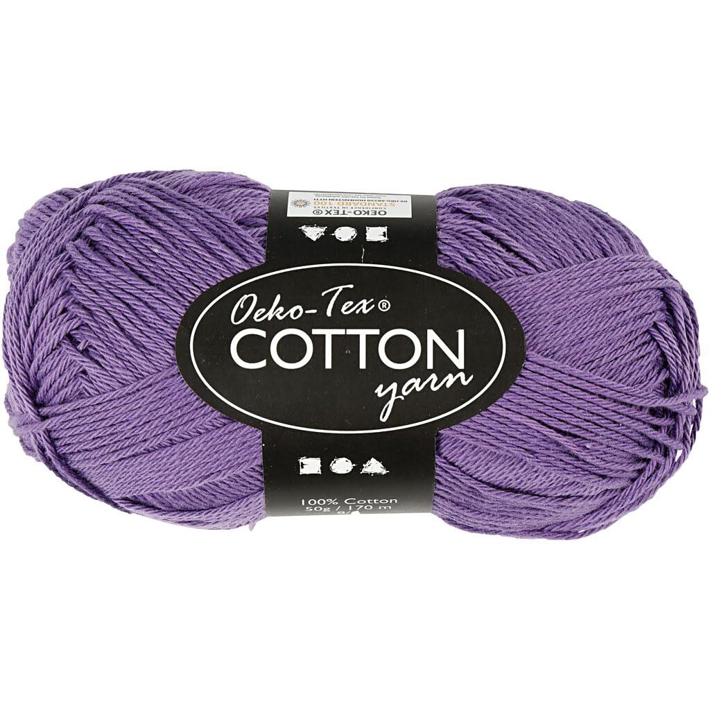 Creativ Cotton Yarn, Purple, One Size