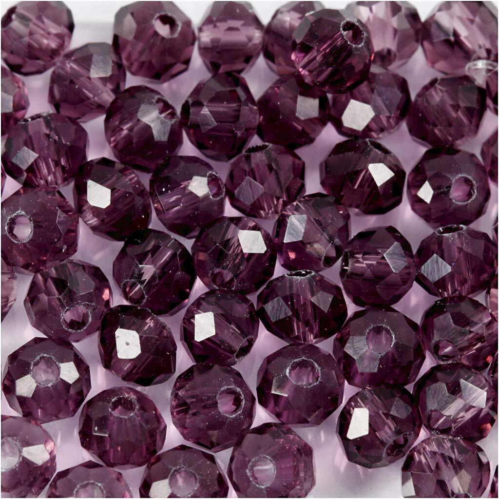 Creativ Glass Acrylic Beads, Purple, One Size