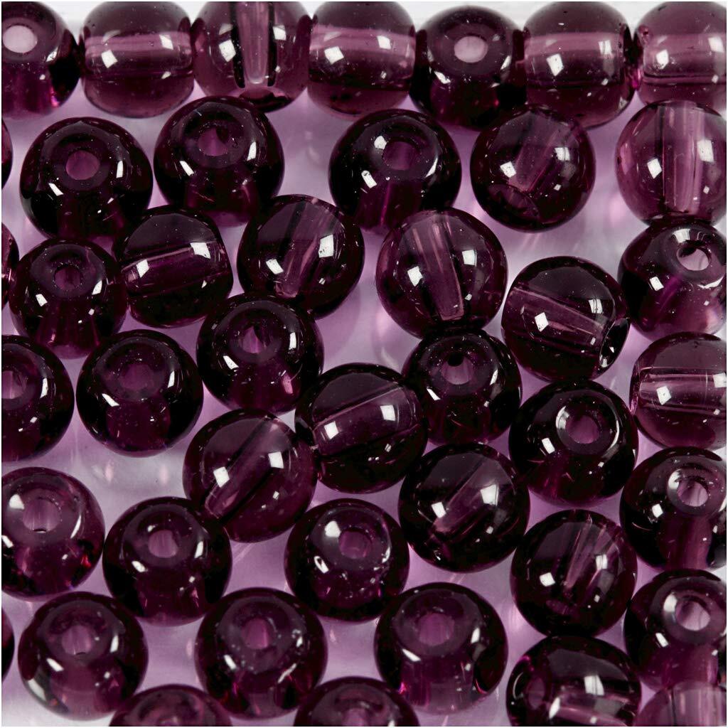 Creativ Glass Acrylic Beads, Purple, One Size One Size Purple