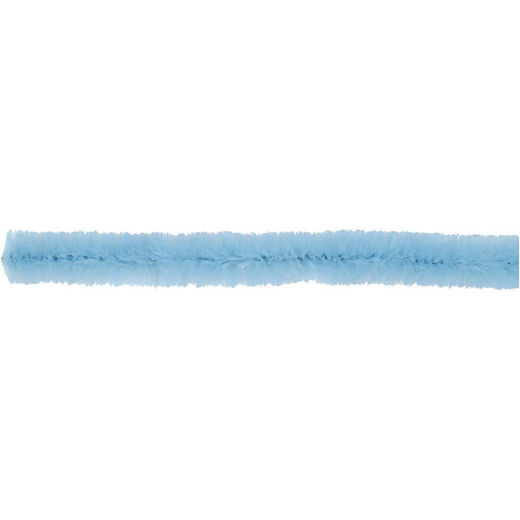 Pipe Cleaners, thickness 6 mm, L: 30 cm, blue, 50pcs