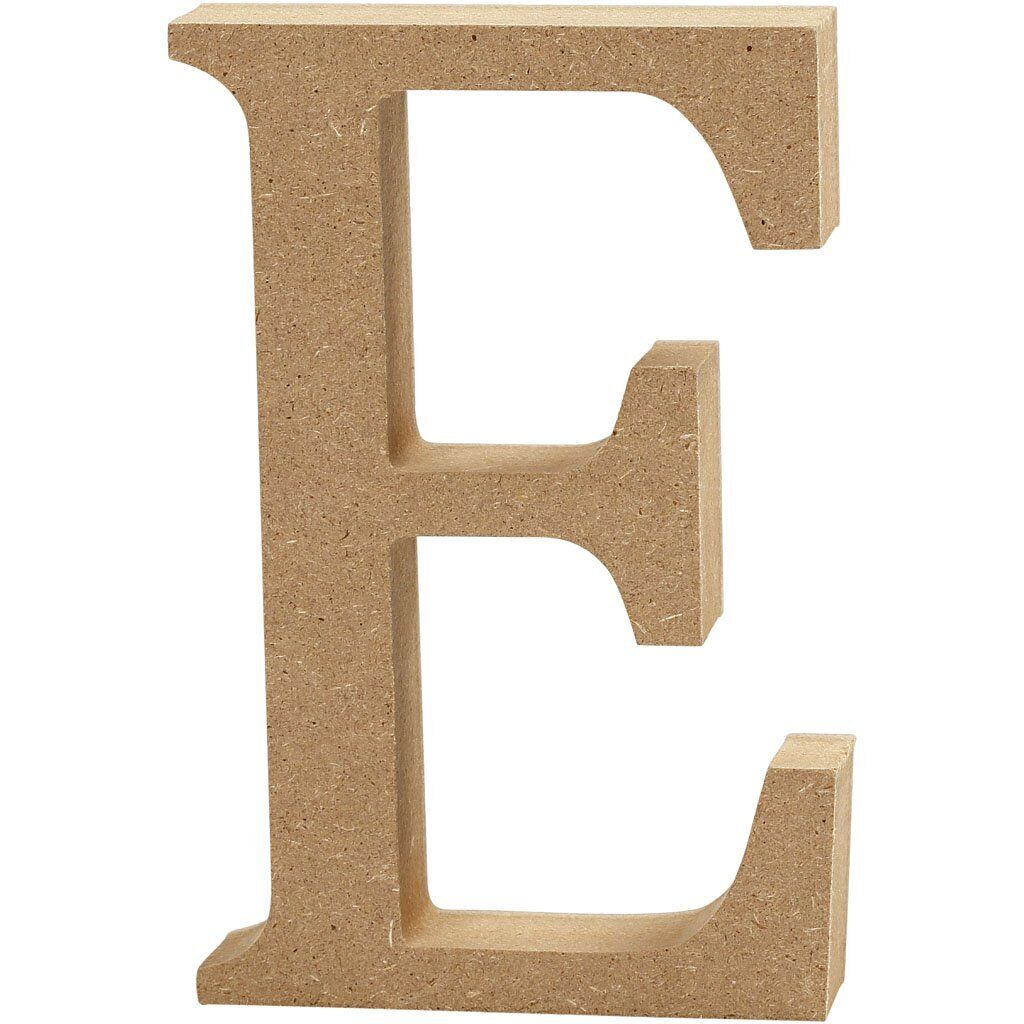 Create Crafts 56314 Wooden Letter, Brown, One Size Letter E