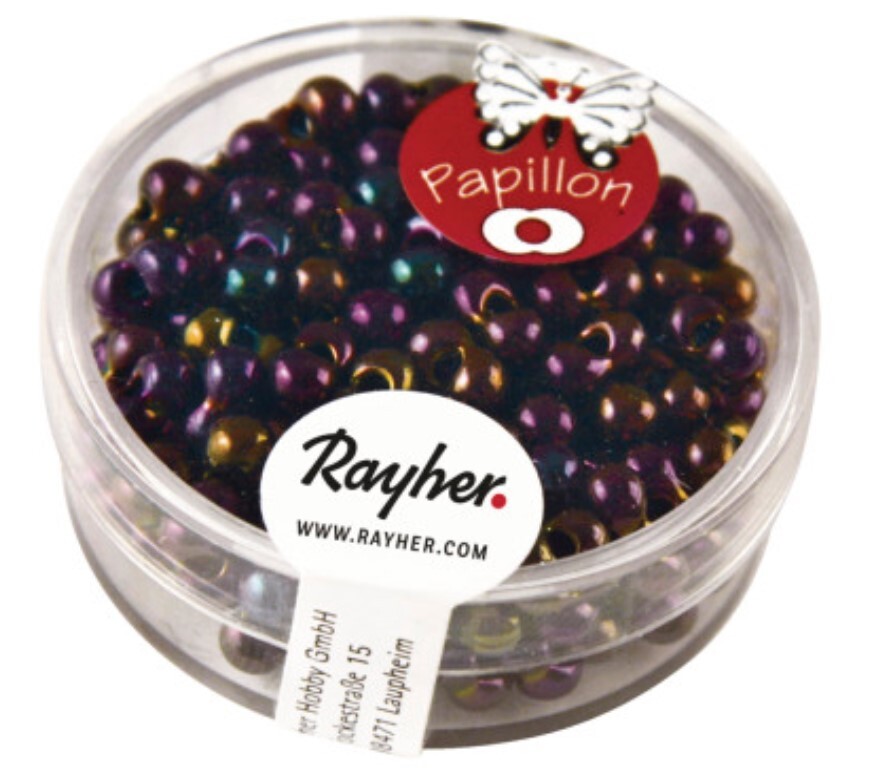 RAYHER - 18gr ROCAILLE PAPILLON 3,2X6,5MM COLORE AMETISTA