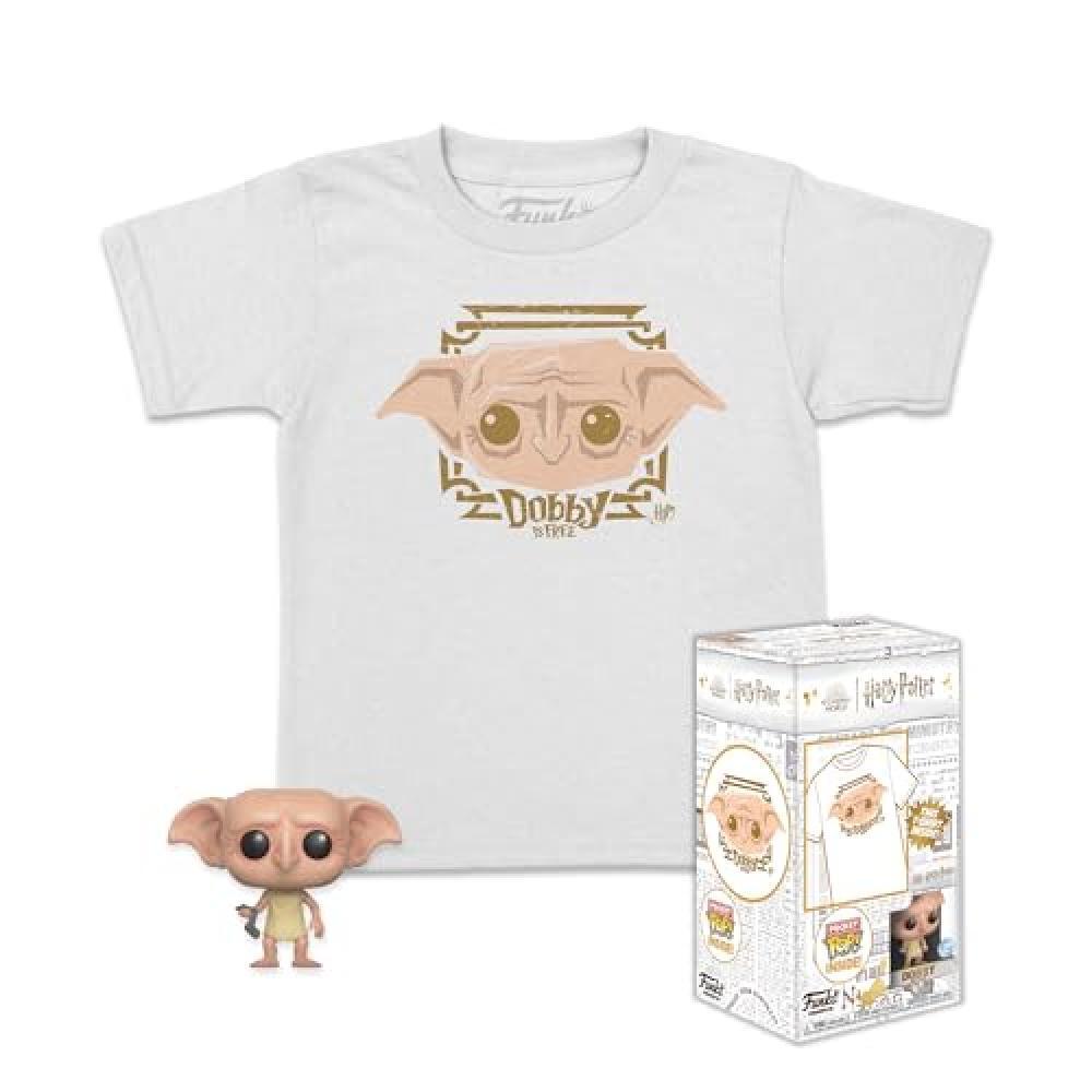 (TG. One Size) Funko Pocket Pop! & Tee: Harry Potter - Dobby - per Bambini e Rag