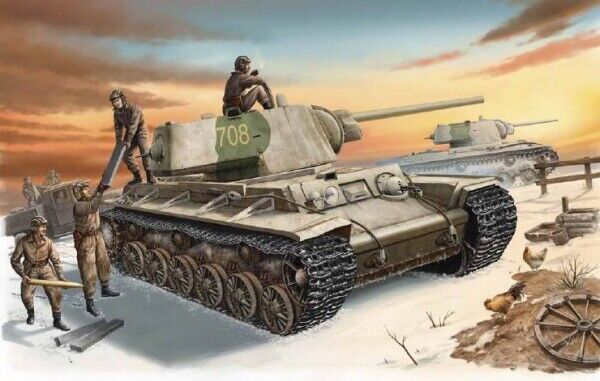 KV-1 1942 Heavy Cast Turret Tank 1:35 Plastic Model Kit TRUMPETER