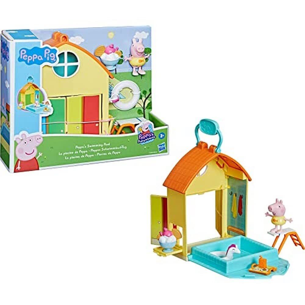 Peppa Pig Peppa’s Adventures Peppas Schwimmbad-Tag Spielset, Vorschulspielzeug,