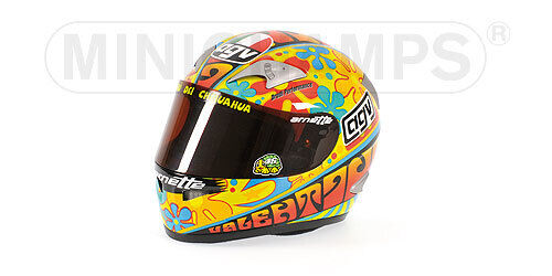 1:2 Minichamps Casco Agv Rossi Valencia 2003 327030086  Modellino