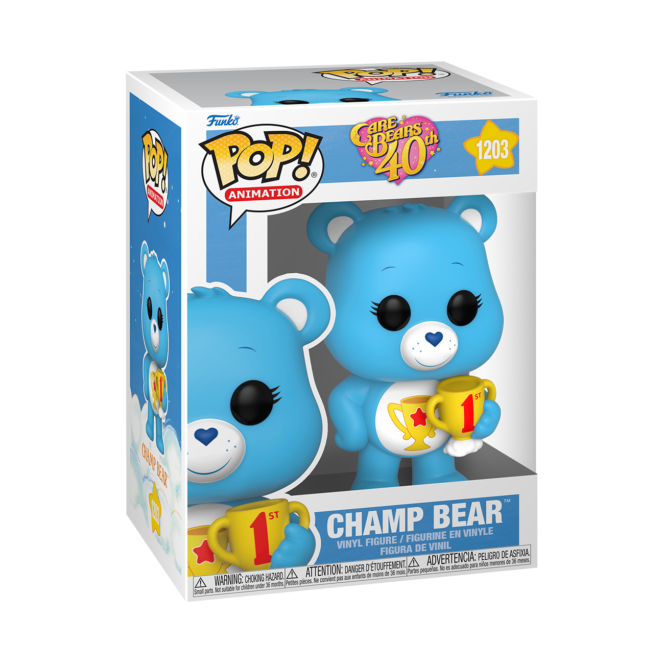 Care Bears 40Th Anniversary Champ Bear POP Animation #1203 Vinyl Figure FUNKO
