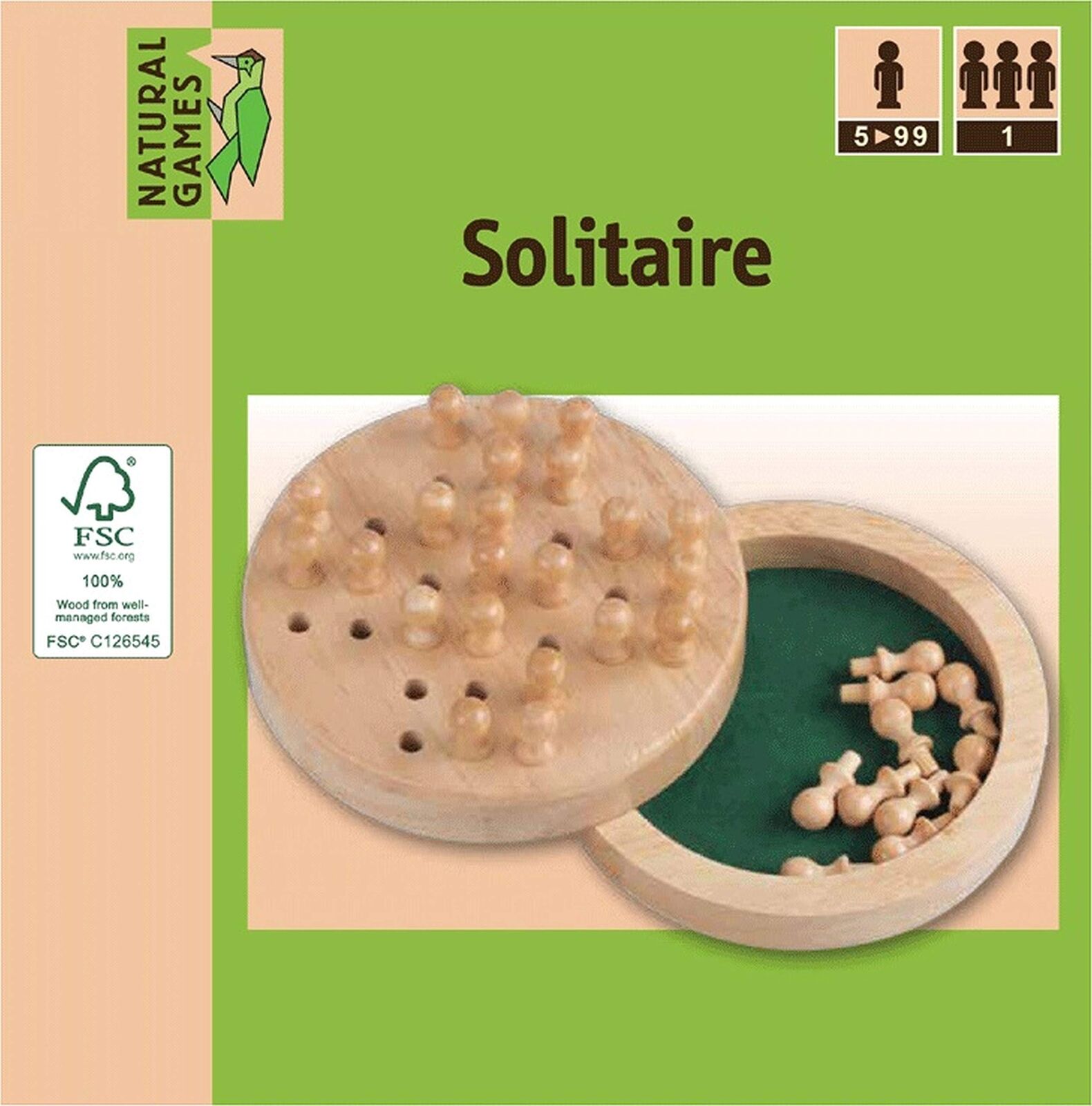 VEDES Großhandel GmbH - Ware 0061413642 NG Solitaire Wood, 12 cm
