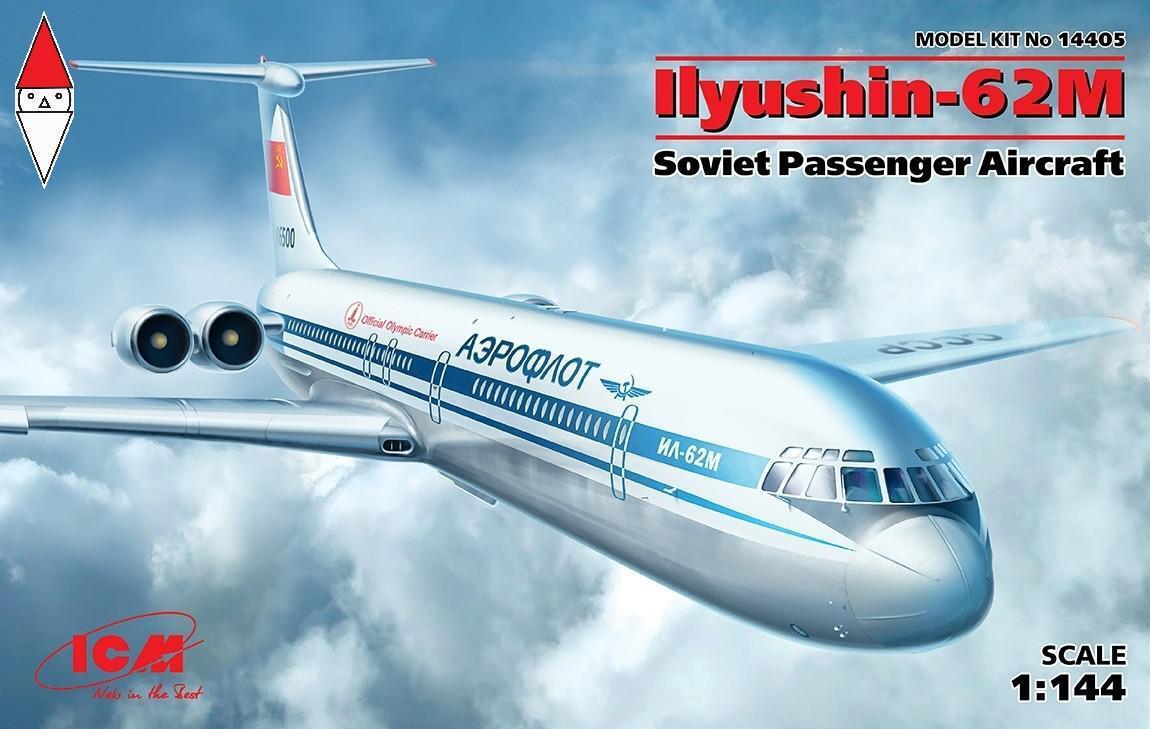 ICM 1/144 ILYUSHIN-62M SOVIET PASSENGER AIRCRAFT (NEW MOLDS)
