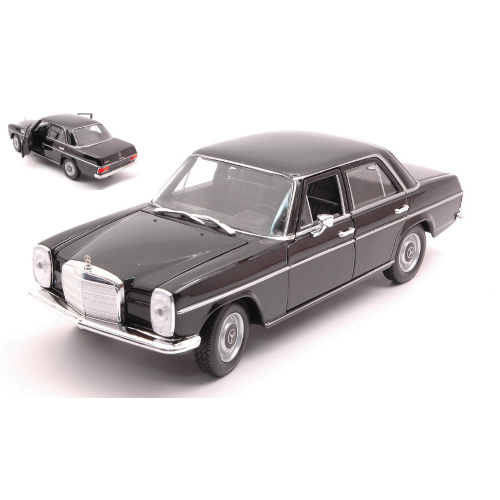 MERCEDES 220 (W115) 1968 BLACK 1:24 Welly Auto Stradali Die Cast Modellino