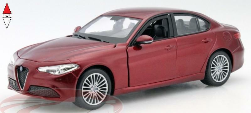 MODELLINO BBURAGO ALFA ROMEO GIULIA 1/24 ROSSA