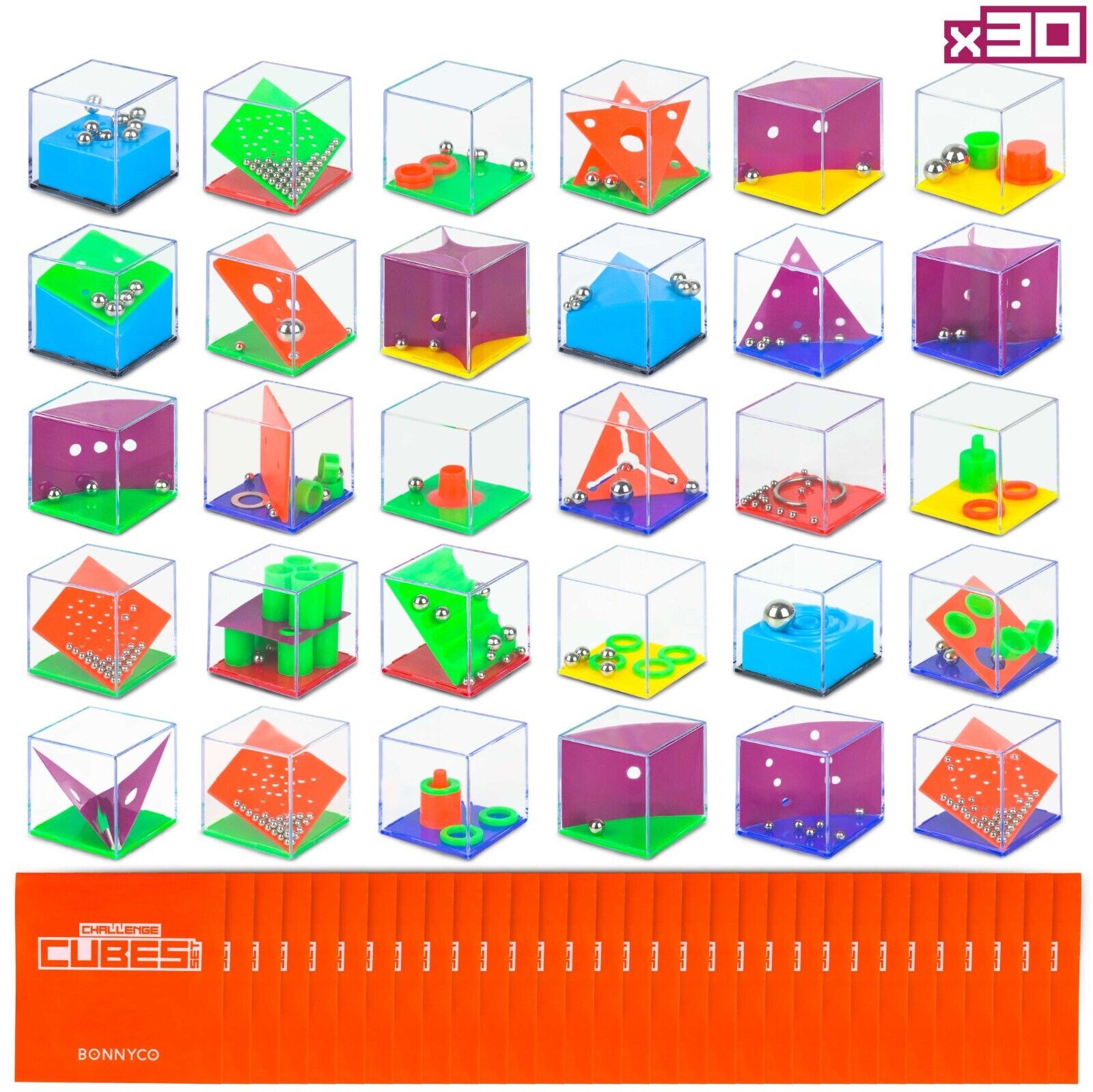 Cubi Rompicapo Bambini Gadget Compleanno Bambini Pack 30 - BONNYCO | Regalini