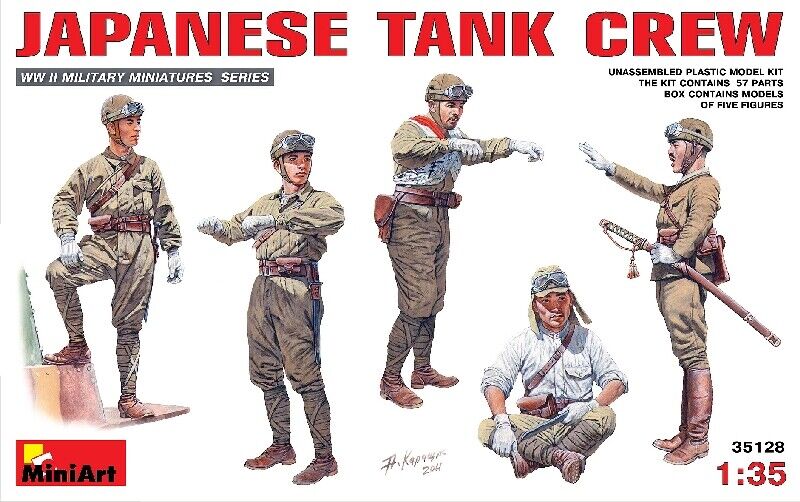 Japanese Tank Crew 1:35 Figure Plastic Model Kit MINIART
