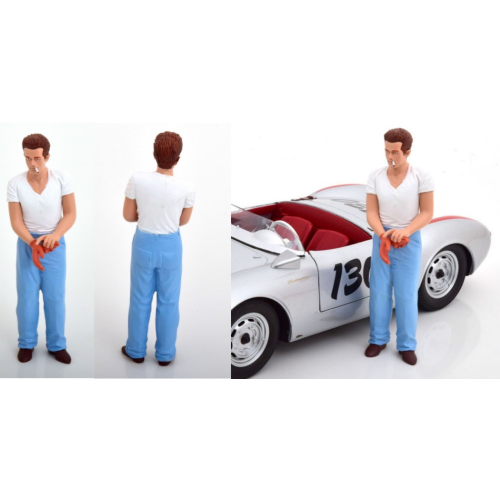 FIGURINE James Dean STANDING FOR PORSCHE 356 A SPEEDSTER 1955 1:12 KK Scale