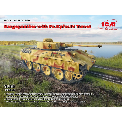 BERGEPANTHER WITH Pz.Kpfw.IV TURRET KIT 1:35 ICM Kit Mezzi Militari Modellino