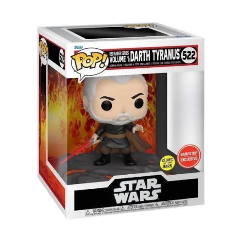 Star Wars Red Saber series Darth Tyranus GITD Exclusive POP #522 Vinyl Figure