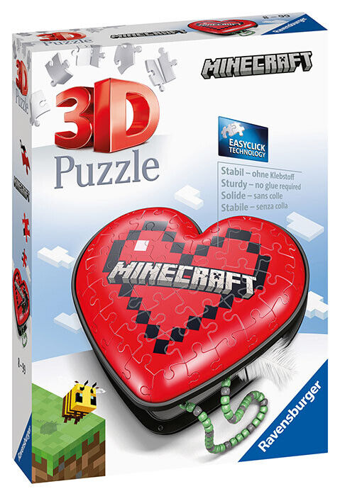 Puzzle 3D 54pz Storage Box Minecraft Cuore