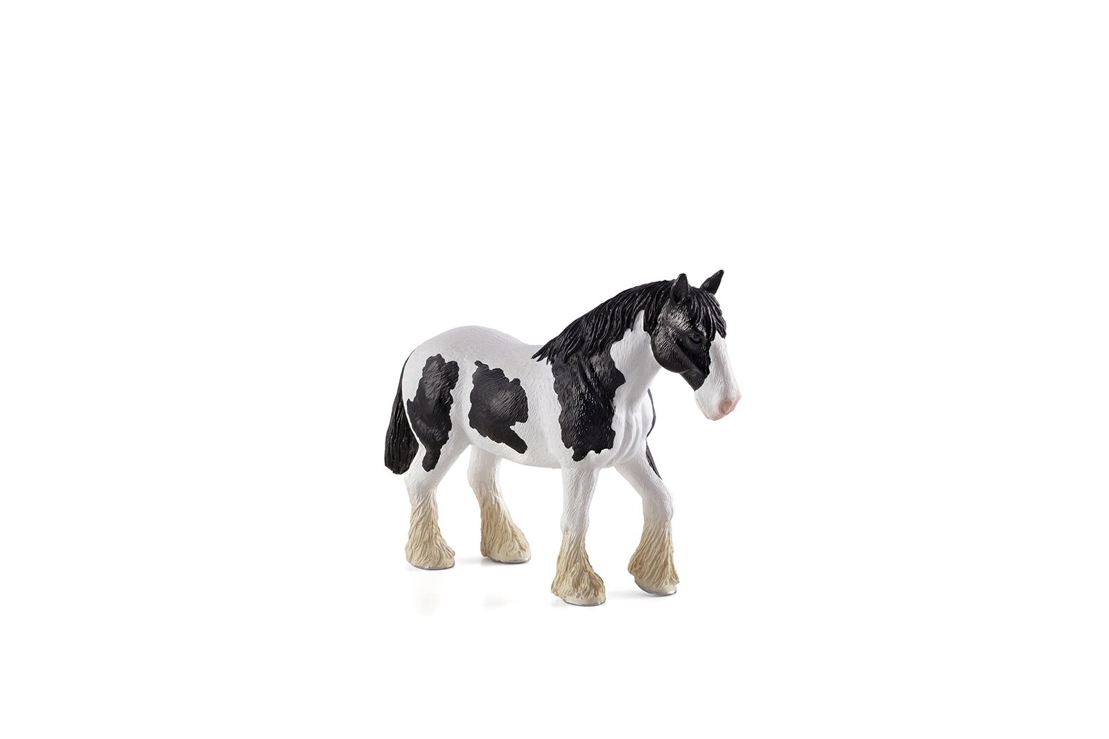 MOJO – Clydesdale Horse Black and White   Hand-Painted Toy Figure   Horse and Fa