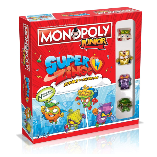 MONOPOLY - GIOCO DA TAVOLO MONOPOLY JUNIOR SUPERZINGS RIVALS OF KABOOM NUOVO