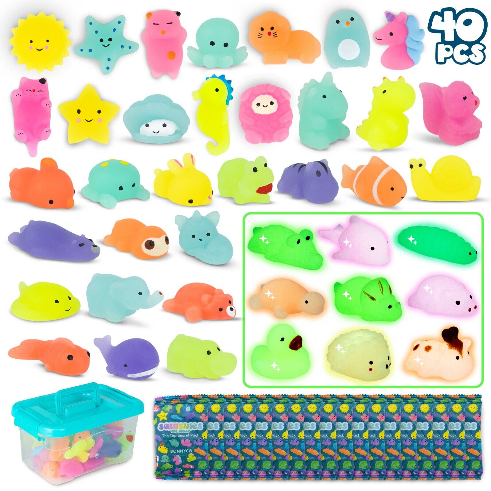 Squishy Piccoli Gadget Compleanno Bambini Pack 40 - BONNYCO Regalini Fine Festa