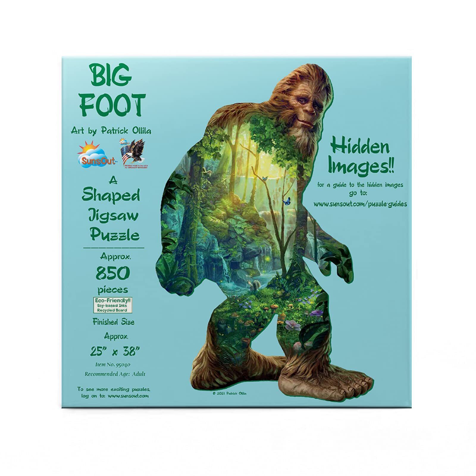 SUNSOUT INC - Big Foot - 850 pc Special Shape Jigsaw Puzzle by Artist: Patrick O