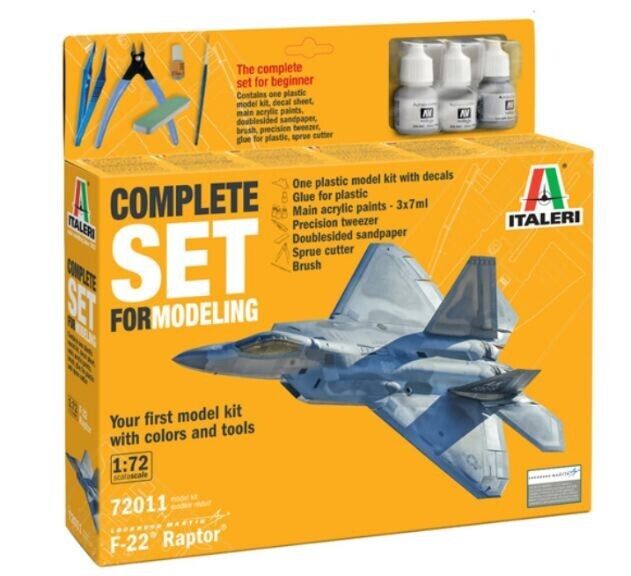 Italeri - F-22 Raptor 1/72 F22 Starter kit completo per principianti??