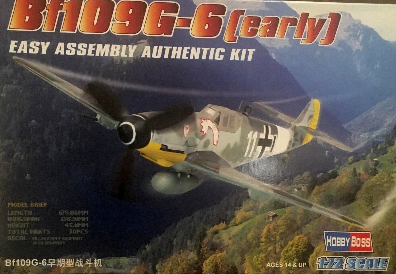 j Hobby-Boss 80225 - Messerschmitt Bf-109 G-6 (early)  (Scala 1/72)