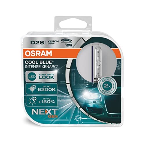 OSRAM XENARC COOL BLUE INTENSE D2S, +150% più luminoso, fino a 6.200K, lampadina