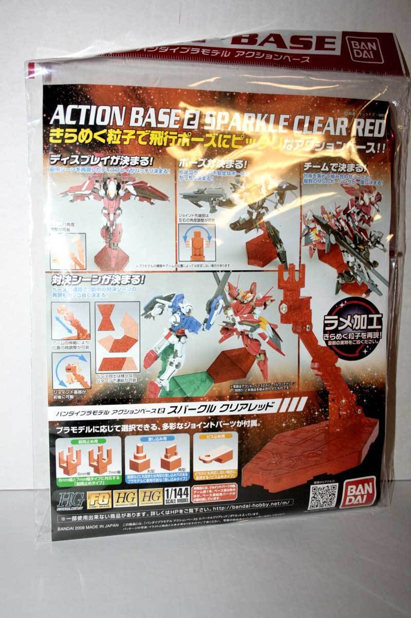 ACTION BASE 2 MODELLO SPARKLE CLEAR RED BASE MOBILE SUITE DA MONTARE BANDAI