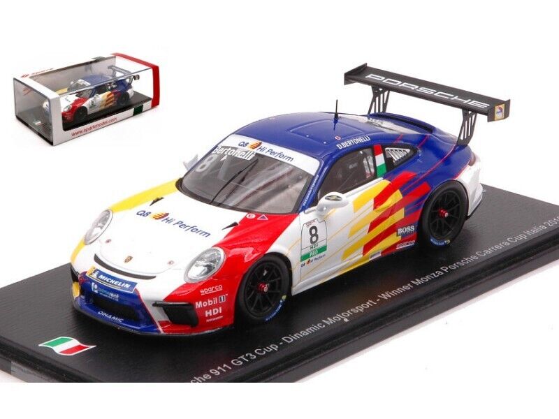 Spark Model 1/43 Porsche 911 GT3 Cup N.8 vittoria Monza Porsche Carrera Cup Ital
