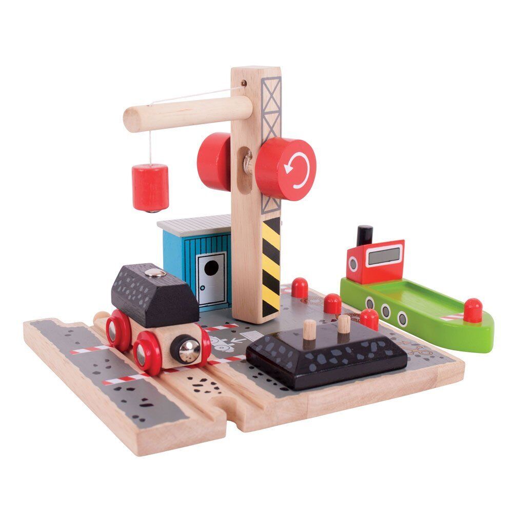 Bigjigs Rail Coal Canal Docks Wooden Train Track Accessories - Bigjigs Train Acc