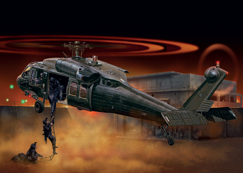 UH-60/MH-60 Black Hawk Elicottero Helicopter Plastic Kit 1:72 Model ITALERI