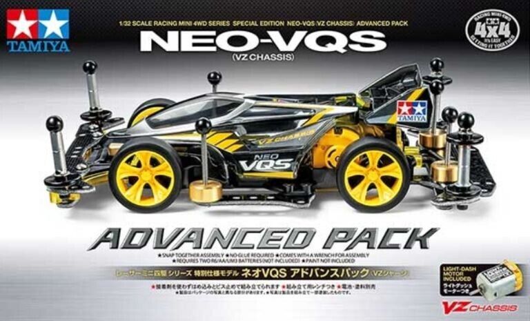Tamiya - Neo-VQS Advanced Pack Telaio VZ Mini4wd con motore Light Dash