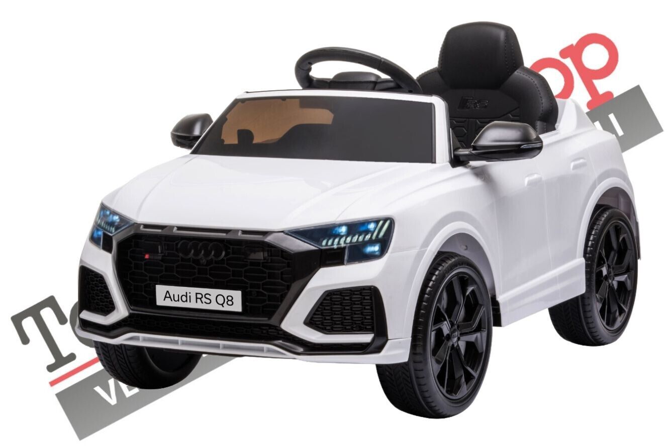 Auto Elettrica per Bambini Audi SQ8 12V Radiocomando Luci LED Suoni MP3 Bianco