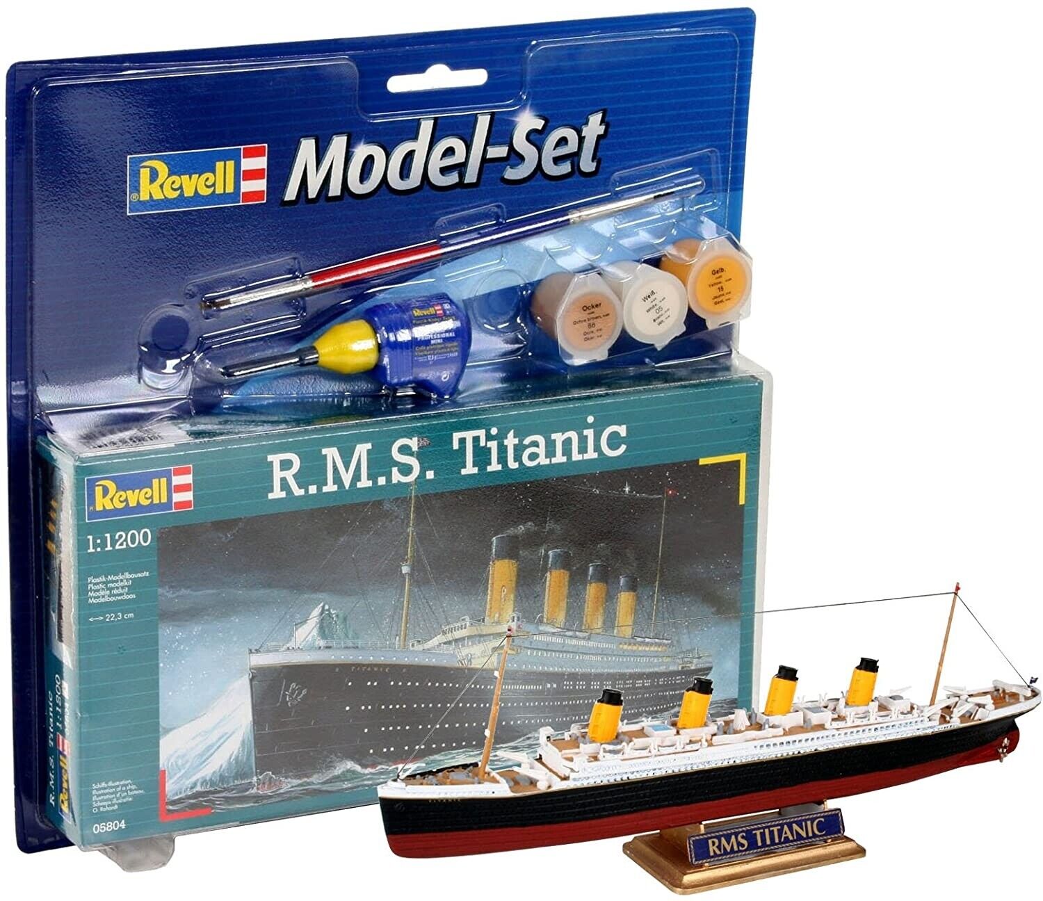 REVELL, Modellino Rms TITANIC con verniciatura da montare, 1/1200,  REV65804