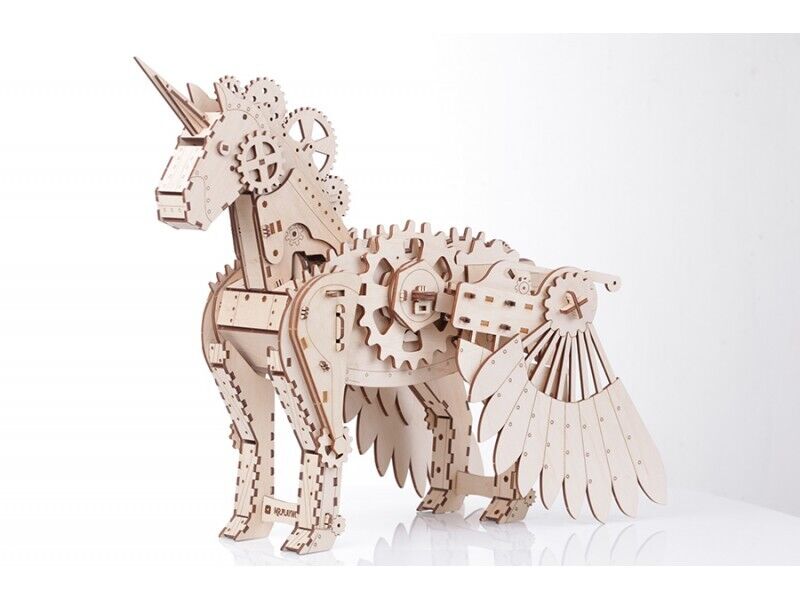 Mr.Playwood unicorno modello meccanico in legno da costruire