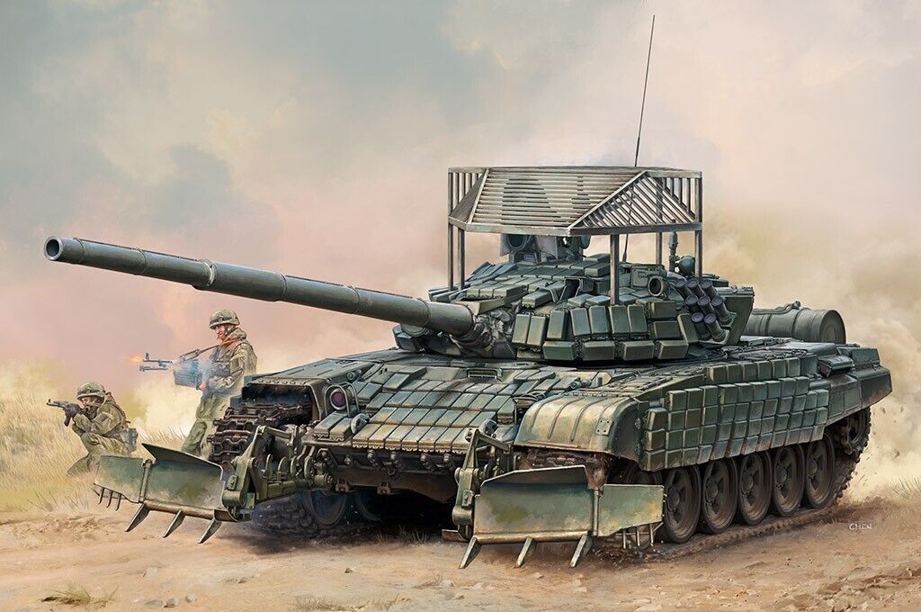 9609	Trumpeter: Russian T-72B1 with KTM-6 & Grating Armour in 1:35