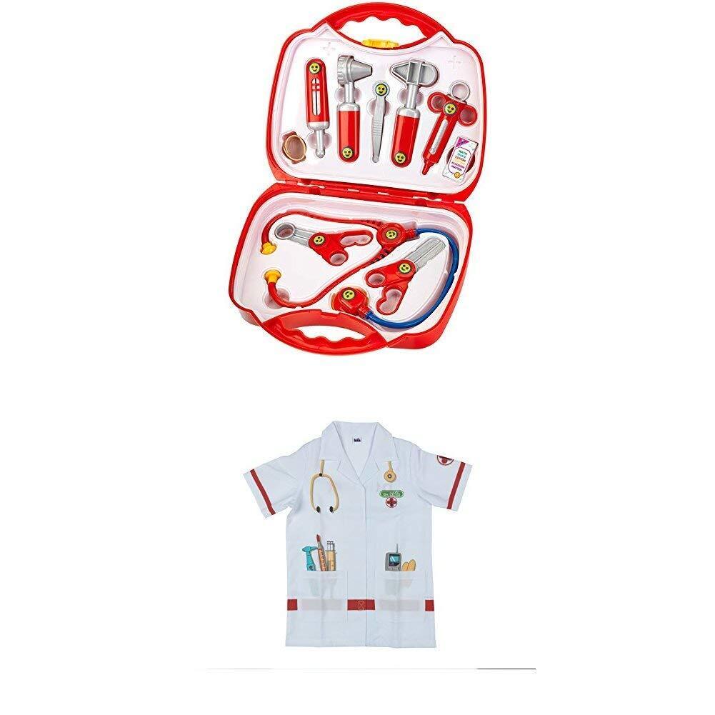 Theo Klein 4383 Doctor's Case, 14-Part Doctor's Case with Stethoscope, thermomet