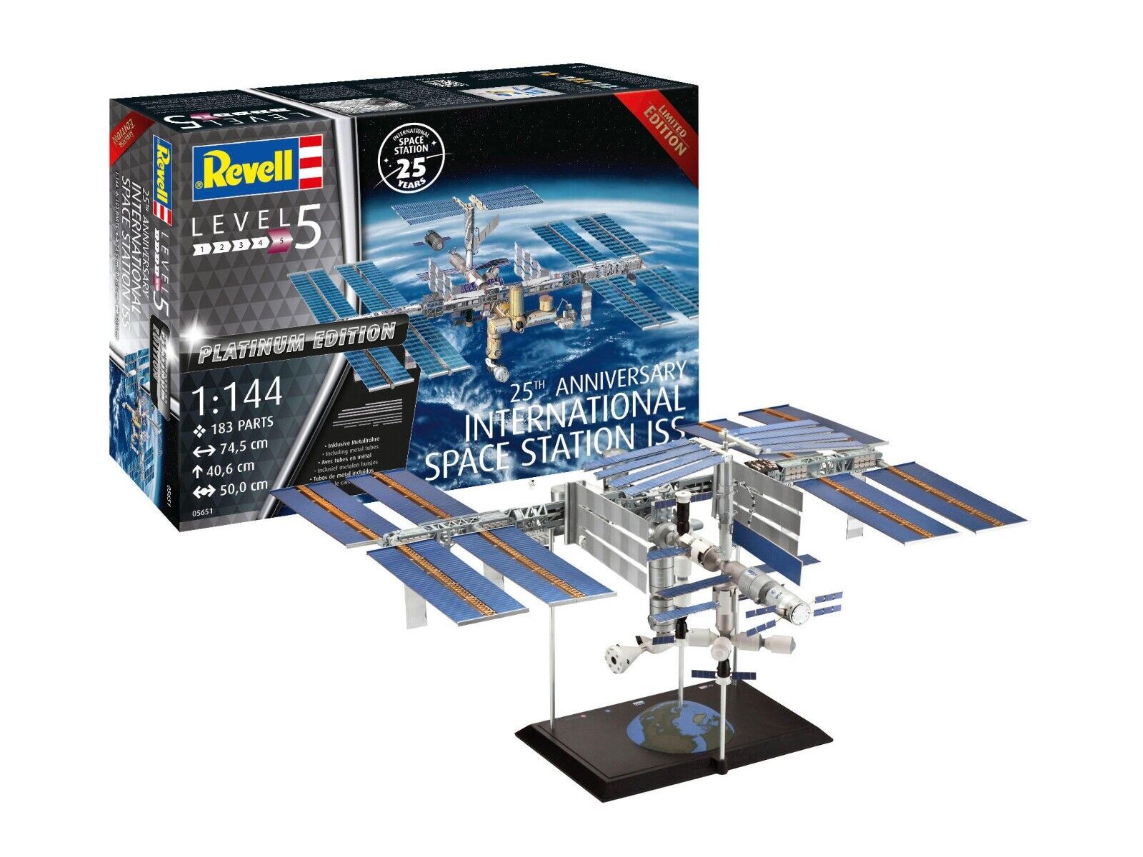 REVELL, ISS Platinum - Kit 25 anni da assemblare e dipingere, 1/144,  REV05651