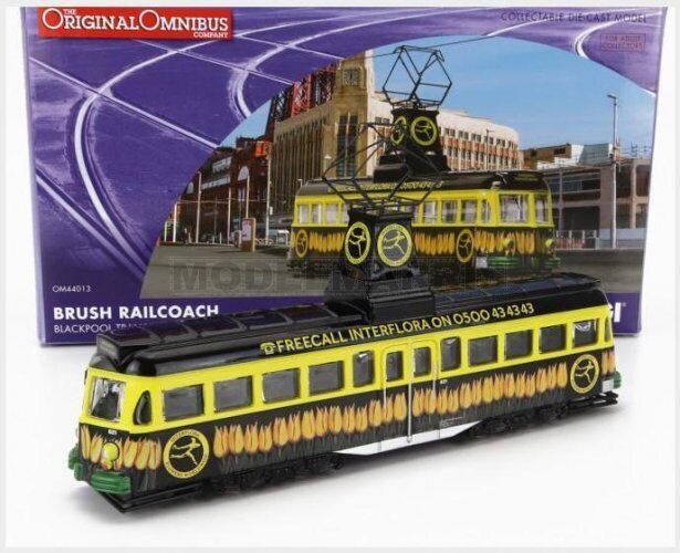 CORGI OM44013 TRAM - BRUSH RAILCOACH BLACKPOOL TRANSPORT INTERFLORA 1970 - YELLO