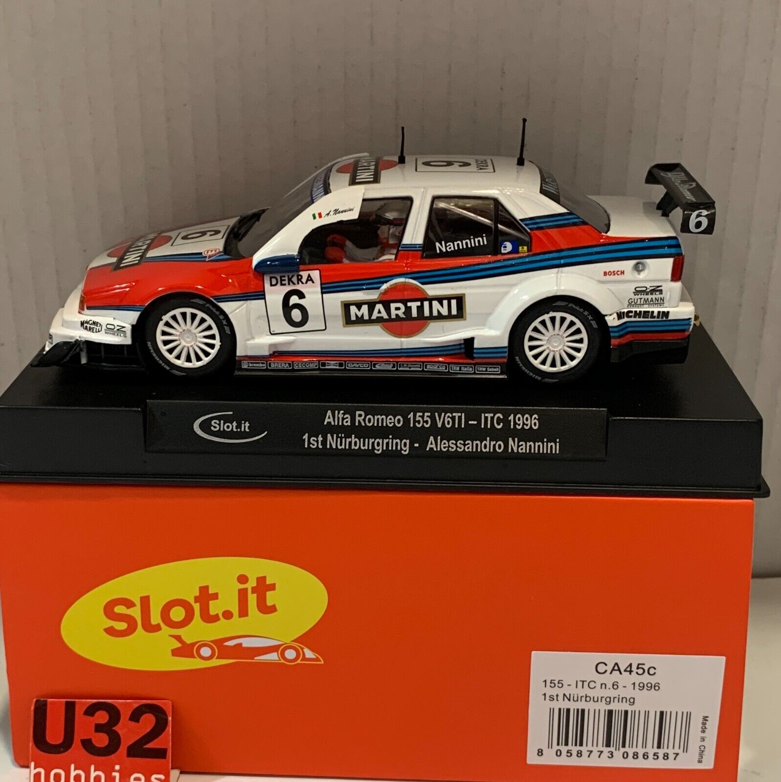 Slot Car slot.it CA45C Alfa Romeo 155 V6TI #6 Itc 1996 1º Nürburgring Martini