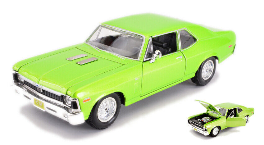 Chevrolet Nova Ss Coupe 1970 Green 1:24 Model 31262A MAISTO