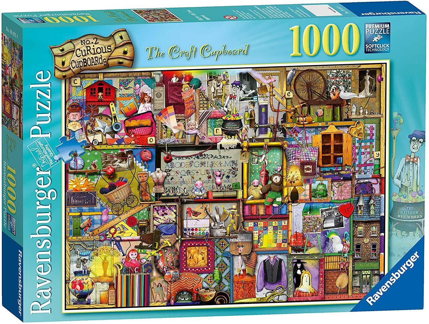 RAVENSBURGER PUZZLE 1000 PZ COLIN THOMPSON THE CRAFT CUPBOARD 70x50cm 19412
