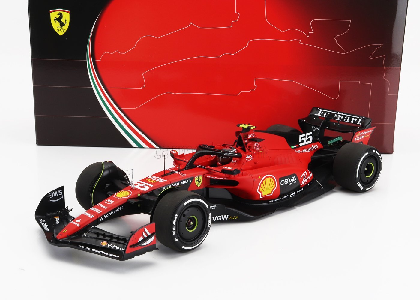 1/18 BBR-MODELS - FERRARI - F1  SF-23 TEAM SCUDERIA FERRARI N 55 BBR231855D