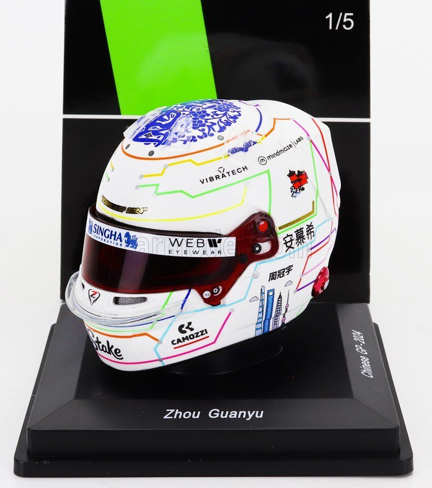 1/5 SPARK-MODEL - BELL HELMET - CASCO HELMET F1 GUANYU ZHOU TEAM STAKE 5HF155