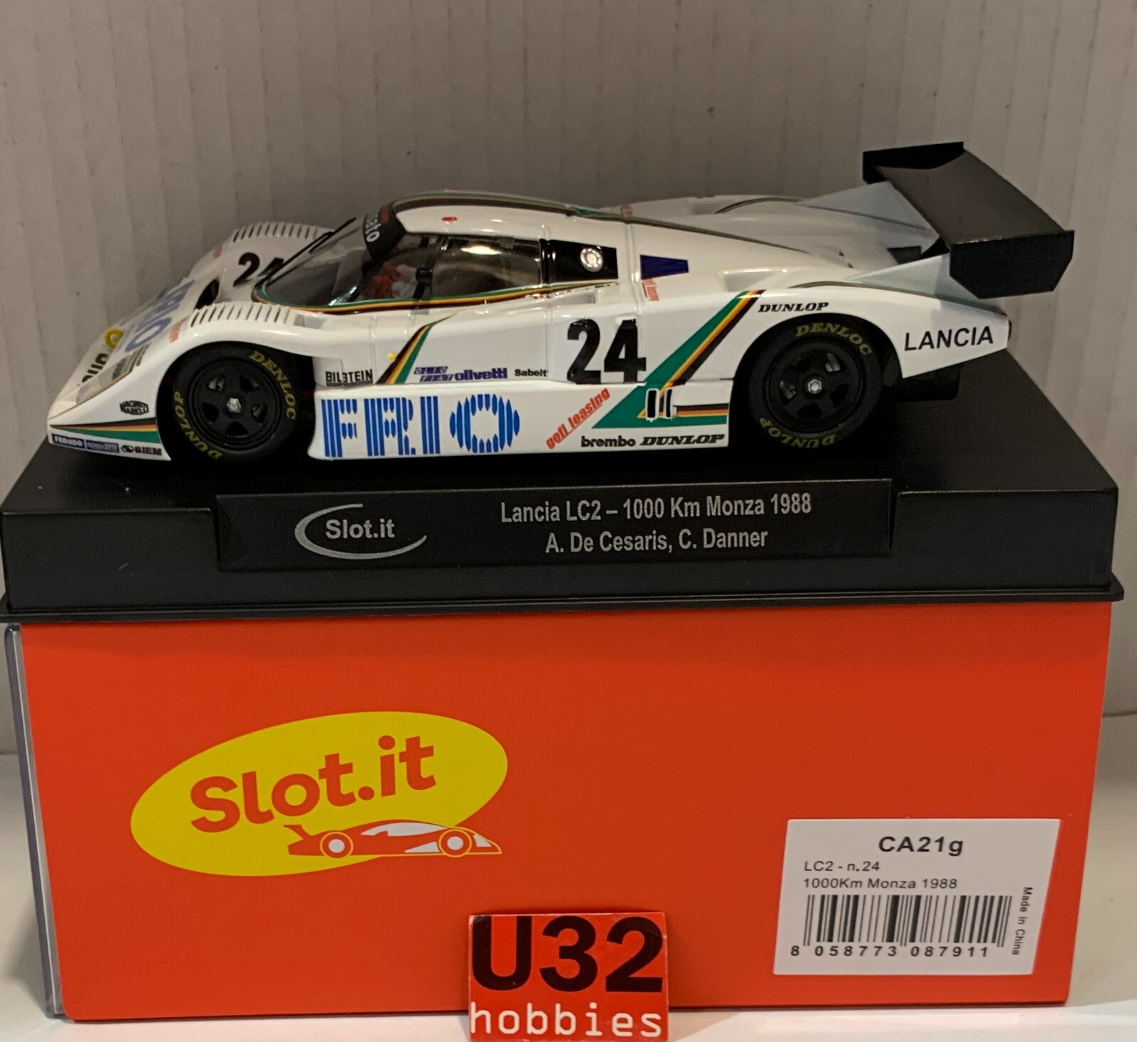 Slot Car slot.it CA21G Lancia LC2 #24 1000Km Monza 1988 Freddo A. Di