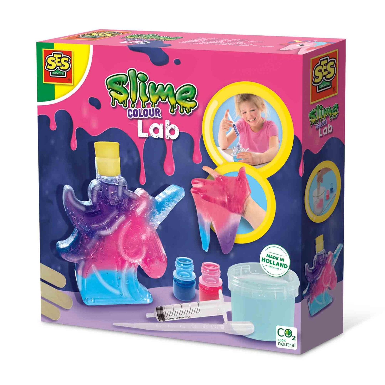 SES Creative 15016 Slime Colour Lab-Unicorn, Taglia Unica