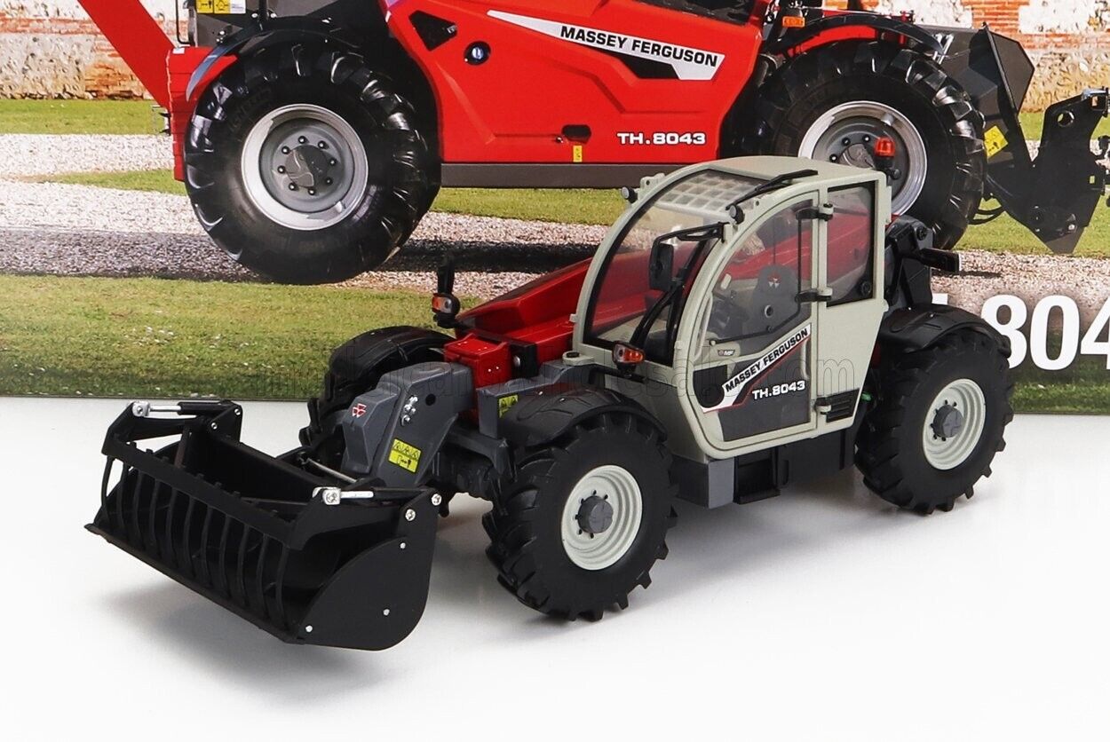 MASSEY FERGUSON - MF TH.8043 TELESCOPIC TRACTOR - ELEVATORE - RED GREY