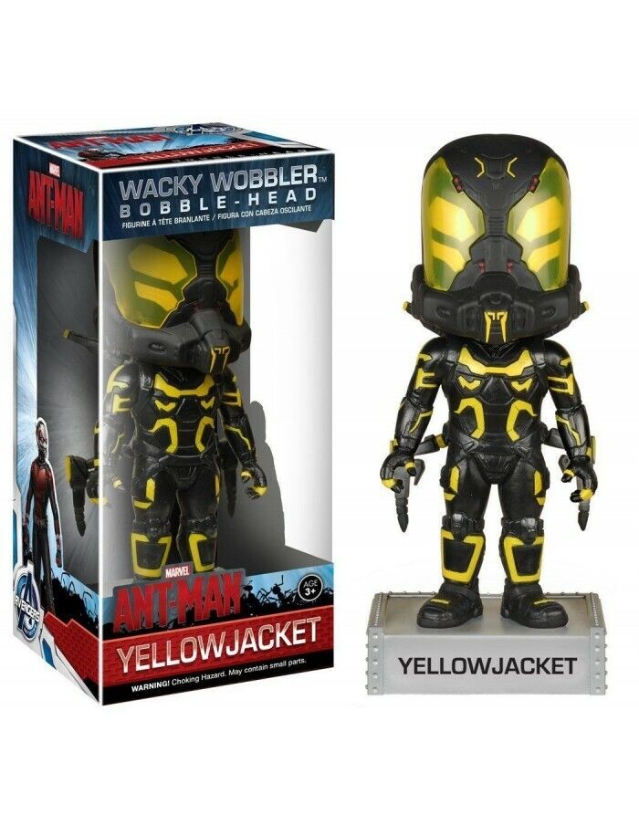FUNKO BOBBLE HEAD WACKY WOBBLER MARVEL ANT MAN YELLOW JACKET FIGURE NEW!
