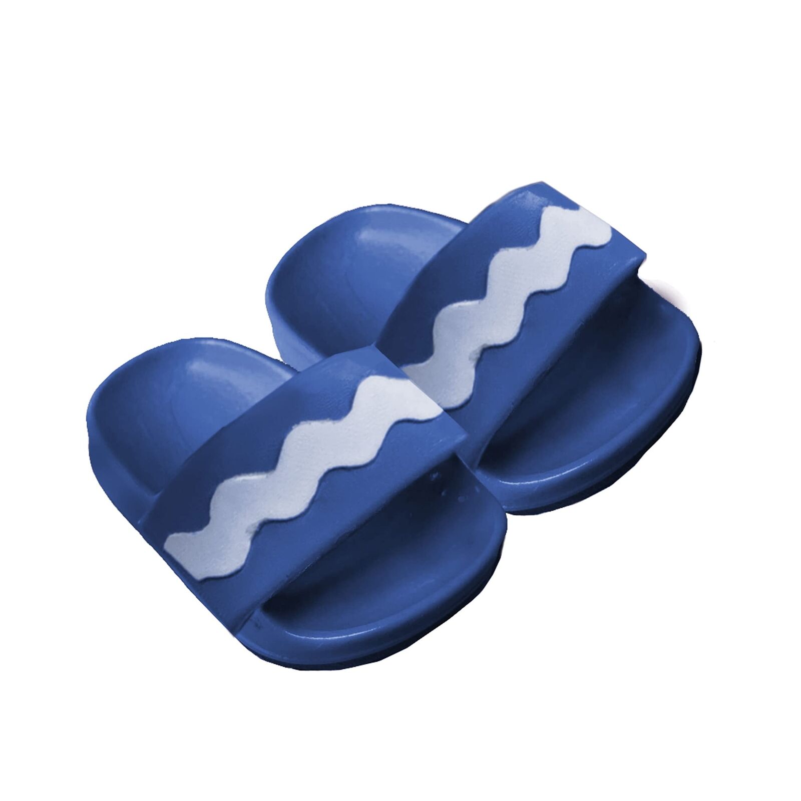 Heless 2008 2008-Bath Shoes for Dolls, Trendy Bath Slippers in Blue, Size 38-45